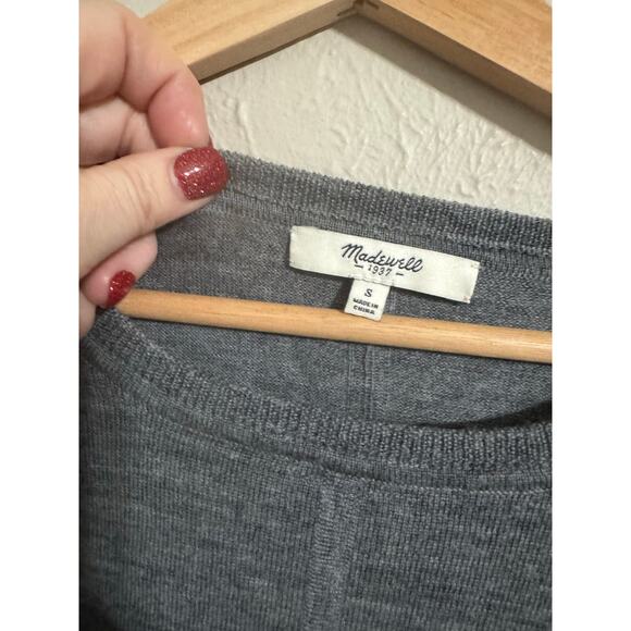 Madewell Lightweight Gray Neutral Sweater Small - Picture 2 of 3